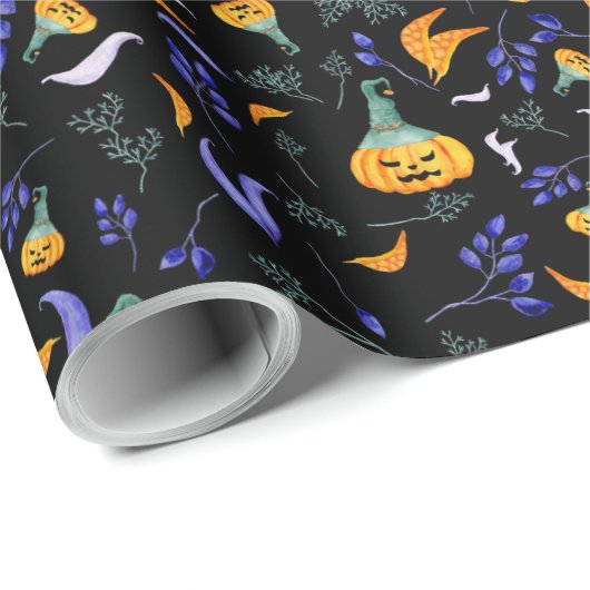 Halloween Forest Wrapping Paper Cadeaupapier (Rol Hoek)