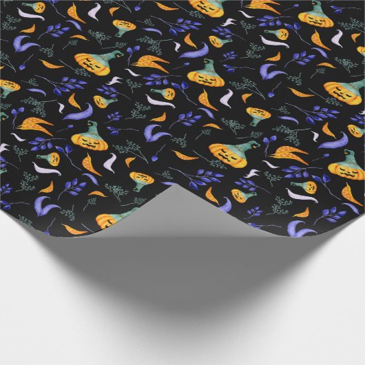 Halloween Forest Wrapping Paper Cadeaupapier (Hoek)