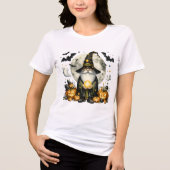 Halloween Fortune Teller Gnome Tri-Blend Shirt (Voorkant)