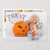 Halloween Foto Baby Geboorteaankondiging Kaart (Voorkant / Achterkant)