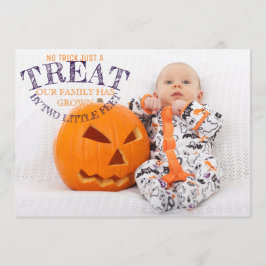Halloween Foto Baby Geboorteaankondiging Kaart