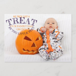 Halloween Foto Baby Geboorteaankondiging Kaart