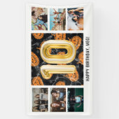 Halloween Foto Collage 10th Birthday Party Spandoek (Verticaal)