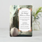  Halloween-foto Elegante feestuitnodigingen Kaart (Staand voorkant)