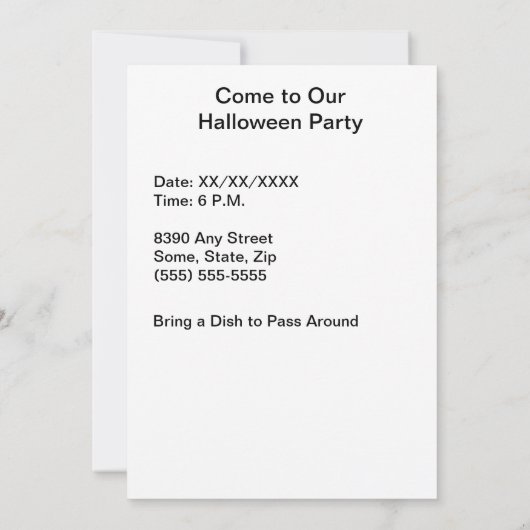 Halloween Foto Lijst Skull en Jack o' Lantern Kaart (Achterkant)