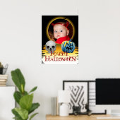 Halloween Foto Lijst Skull en Jack o' Lantern Poster (Thuiskantoor)