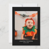 Halloween foto verjaardagsfeestje bedankkaart (Achterkant)