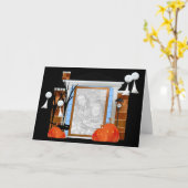 Halloween foto Wenskaart Kaart (Gele Bloem)