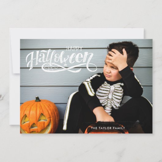 Halloween Fotokaart | Spooktastisch Schrift (Voorkant)