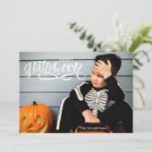 Halloween Fotokaart | Spooktastisch Schrift (Staand voorkant)