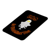 Halloween fotomagneet | Boo kijkt naar je Magneet (Linkerzijde)