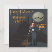 Halloween fotouitnodiging VOEGT UW EIGEN GEZICHT I Kaart (Voorkant)