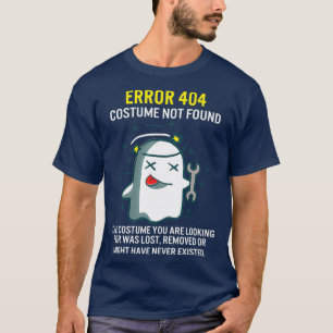 Halloween-fout 404 Costume niet gevonden codering T-shirt