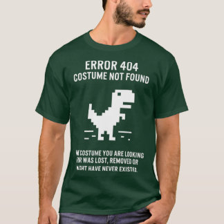 Halloween-fout 404 Costume niet gevonden codering T-shirt