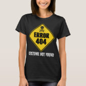 Halloween-fout 404 Costume niet gevonden T-shirt (Voorkant)