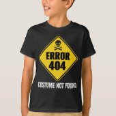 Halloween-fout 404 Costume niet gevonden T-shirt (Voorkant)