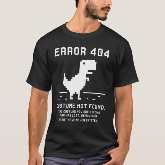 Halloween Fout 404 Kostuum Niet Gevonden Codeer Pr T-shirt (Voorkant)