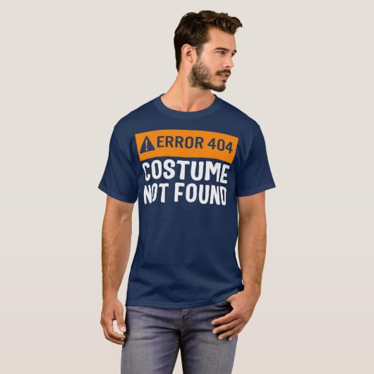 Halloween Fout 404 kostuum niet gevonden Codering T-shirt (Voorkant volledig)