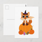 Halloween Fox Briefkaart (Voorkant / Achterkant)