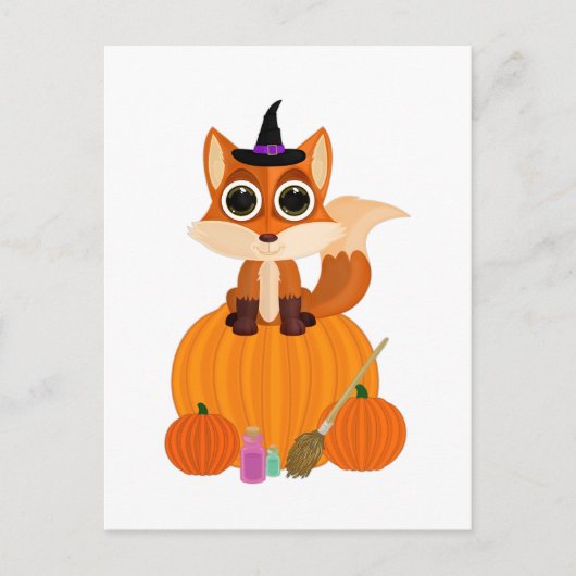 Halloween Fox Briefkaart (Voorkant)