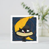 Halloween Fraidy Cat Kaart (Staand voorkant)
