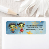 Halloween Frankenstein Boy And Girl Etiket (Insitu)