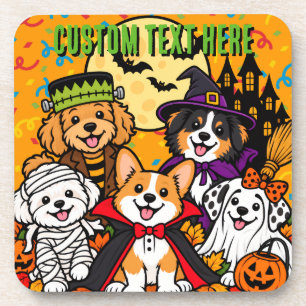 Halloween frankenstein heks vampier Honden Plastic Bier Onderzetter