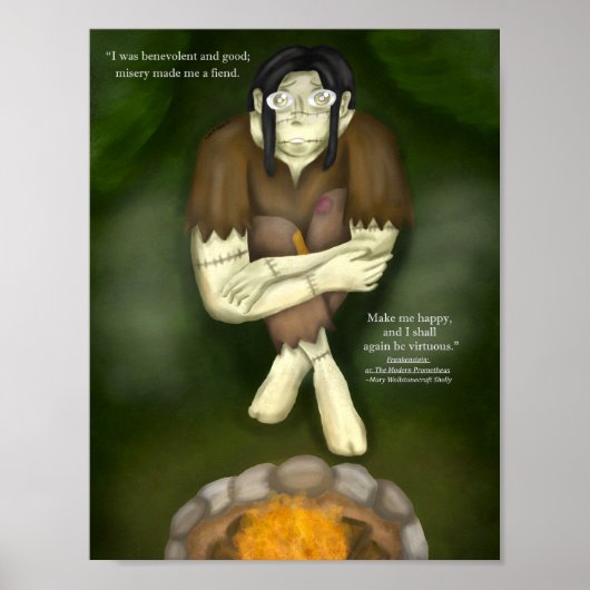 Halloween Frankenstein Kunstprint Poster (Voorkant)