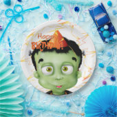 Halloween Frankenstein Monster Kids Birthday Party Papieren Bordje (Feest)