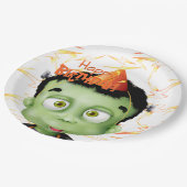 Halloween Frankenstein Monster Kids Birthday Party Papieren Bordje (Gekanteld)