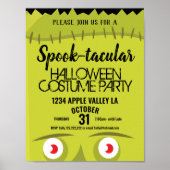 Halloween frankenstein monster kostuum feest poster (Voorkant)