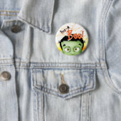 Halloween Frankenstein Monster Peek A Boo Ronde Button 5,7 Cm (In situ)