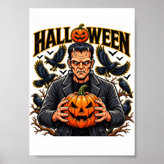 Halloween Frankenstein Monster Poster