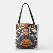 Halloween Frankenstein Monster Tote Bag (Achterkant)