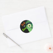 Halloween Frankenstein Monster Trick or treat Ronde Sticker (Envelop)