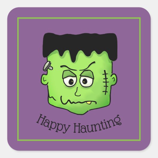 Halloween Frankenstein-stickers Vierkante Sticker (Voorkant)