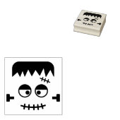 Halloween Frankenstein Uitnodiging voor Kaart Rubberstempel (Gestempeld)