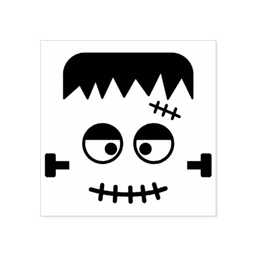 Halloween Frankenstein Uitnodiging voor Kaart Rubberstempel (Afrduk)