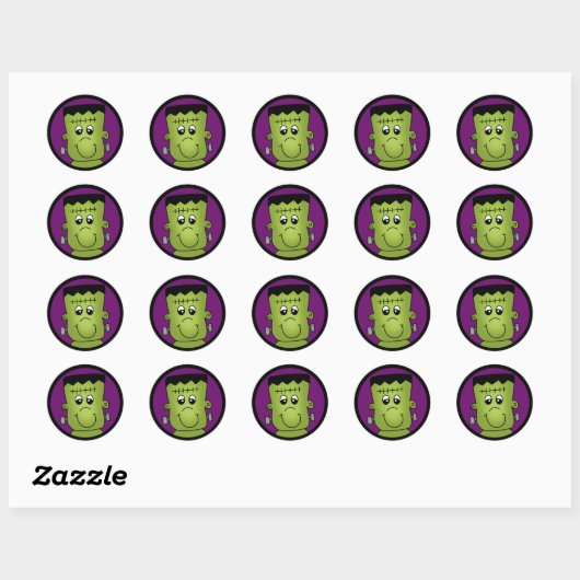 Halloween Frankie Ronde Sticker (Vel)