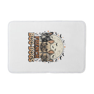 Halloween Franse Boo Honden Grappige Vintage_1 Badmat