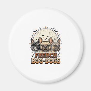 Halloween Franse Boo Honden Grappige Vintage_1 Magneet