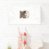 Halloween Franse Boo Honden Grappige Vintage_1 Spandoek (Insitu)