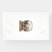 Halloween Franse Boo Honden Grappige Vintage_1 Spandoek (Horizontaal)