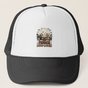 Halloween Franse Boo Honden Grappige Vintage_1 Trucker Pet