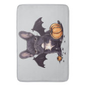 Halloween Franse Bulldog Bat Wings Pumpkins Badmat (Voorkant Verticaal)