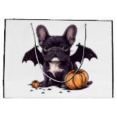 Halloween Franse Bulldog Bat Wings Pumpkins Groot Cadeauzakje (Achterkant)
