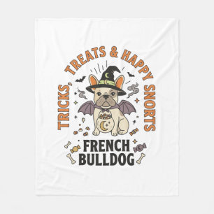 Halloween Franse Bulldog Grappenmaker Fleece Deken