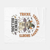 Halloween Franse Bulldog Grappenmaker Fleece Deken (Voorkant (Horizontaal))