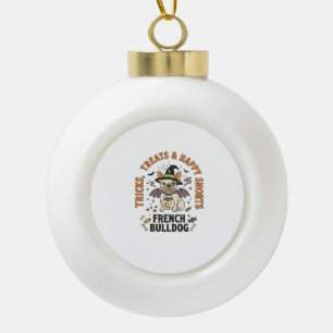 Halloween Franse Bulldog Grappenmaker Keramische Bal Ornament