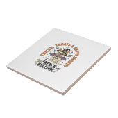 Halloween Franse Bulldog Grappenmaker Tegeltje (Zijkant)